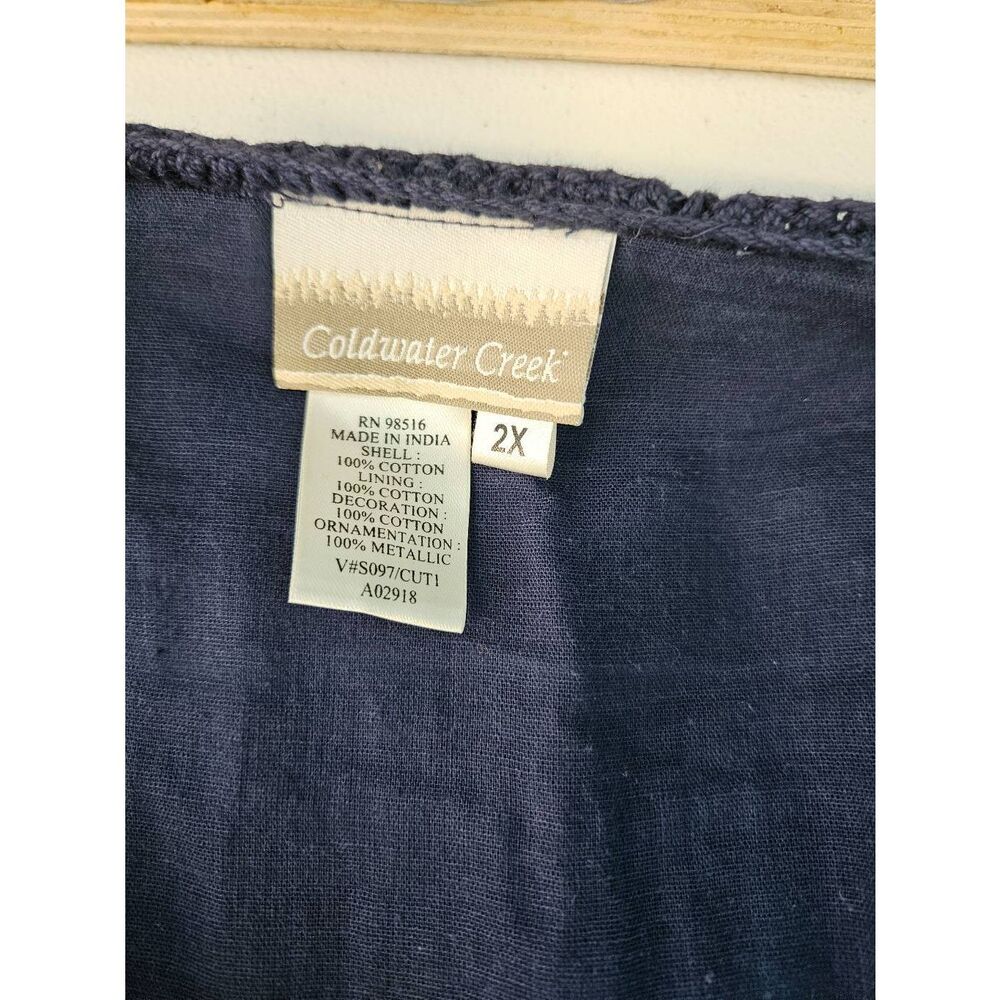 Coldwater Creek Embroidered Colorful Chambray Jacket Womens Size 2X - Picture 6 of 8